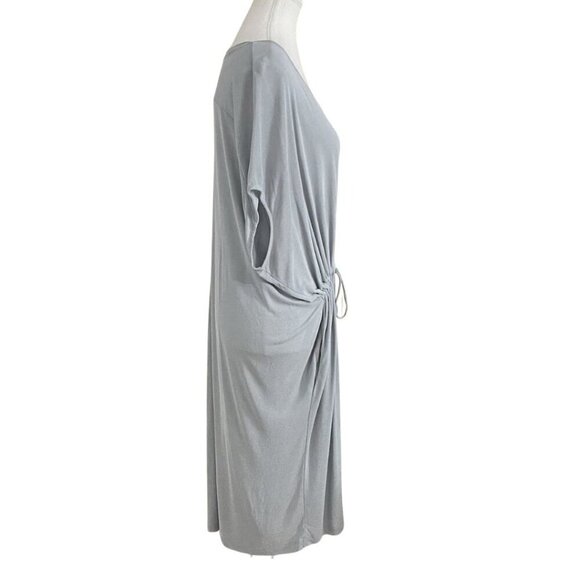 COS GREY ACETATE BLEND RELAXED DRAWSTRING GATHERED UTILITY DRESS - M - Picture 2 of 12